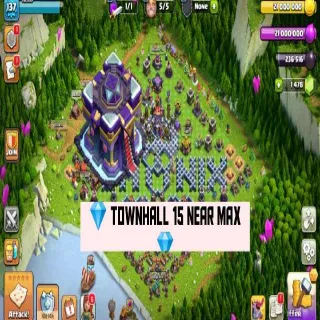 Clash of Clans ⚡(COC)💎[ TH15] - NEAR MAXED 🔥 [ HEROS SKINS ] || HERO-56-65-38-18-6|| FULL SAFE ACC