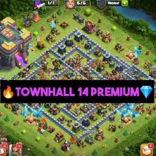 Clash of Clans ⚡(COC)💎[ TH14 ]  PREMIUM 🔥 [ HEROS SKINS ] || HERO-63-70-55-55-17|| FULL SAFE ACC