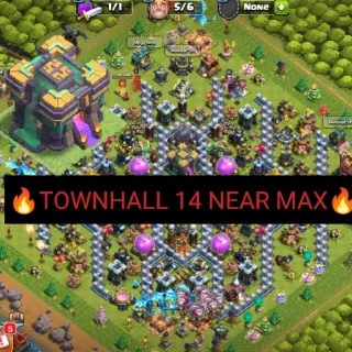 Clash of Clans  ⚡(COC)💎[ TH14 ]  NEAR MAX 🔥 [ HEROS SKINS ] || HERO-68-73-50-55-19|| FULL SAFE ACC