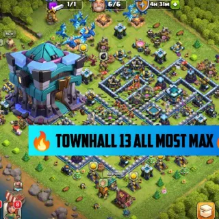 Clash of Clans ⚡(COC)💎[ TH13 ] -All Most MAXED🔥 [ HEROS SKINS ] || HERO- 71-75-44-50-15 || FULL SAFE ACC