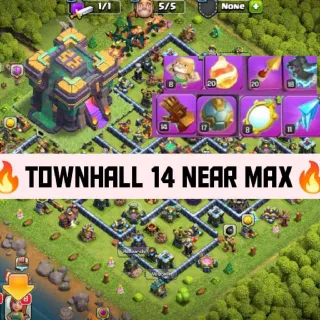 Clash of Clans ⚡(COC)💎[ TH14 ] -NEAR MAXED🔥[8xEPIC EQIP] [ HEROS SKINS ] || HERO-65-61-44-54-28 || FULL SAFE ACC
