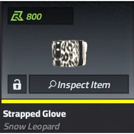 strapped glove snow leopard