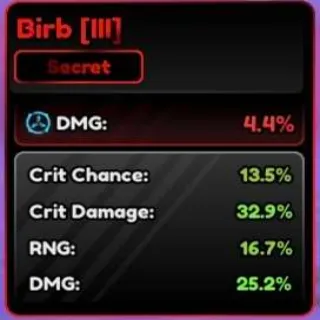 Birb Familiars (III) Corrupted 88.3% | Anime Vanguards