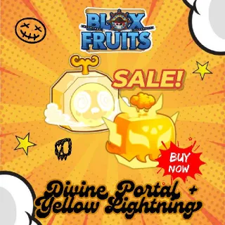 Divine Portal + Yellow Lightning Fruits | Bloxfruit