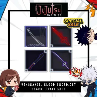 Vengeance, Blood Sword, Jet Black, Split Soul