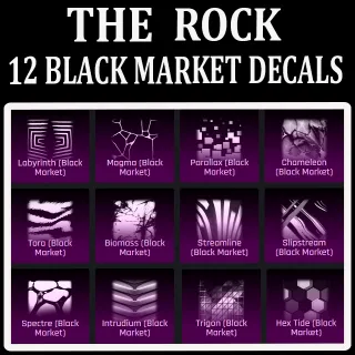 12 BLACK MARKET DECALS 