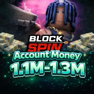 Account Blockspin | Money 1,100,000$ -1,300,000$ Cash | 1.1M-1.3M | Block spin | Fast delivery | Roblox
