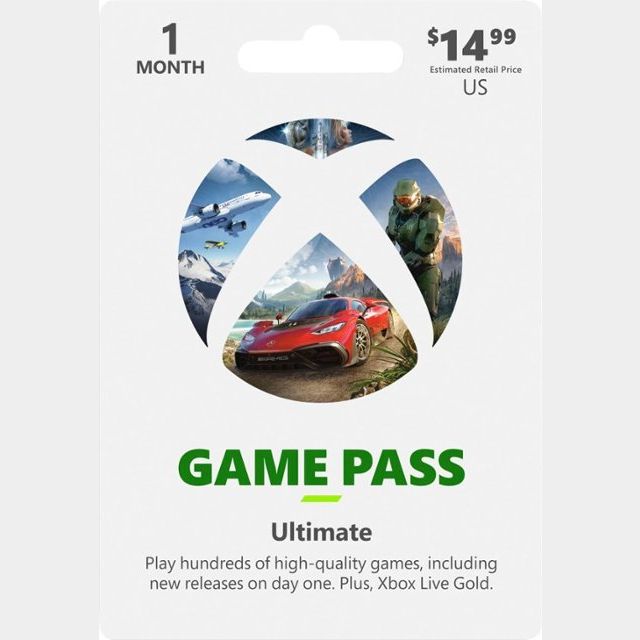 1 Month Microsoft Xbox Game Pass Ultimate & Gold Membership. Digital