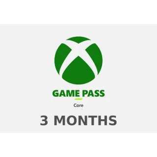 Xbox Game Pass Core: 3-Month Membership GLOBAL !INSTANT DELIVERY!