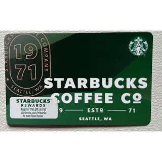 $25.00 USD Starbucks