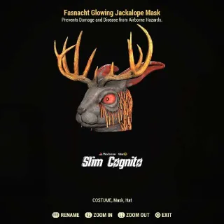 Glowing Jackalope Mask