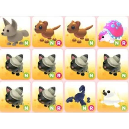 Adoptme Neon pets x12 - Roblox Game Items - Gameflip