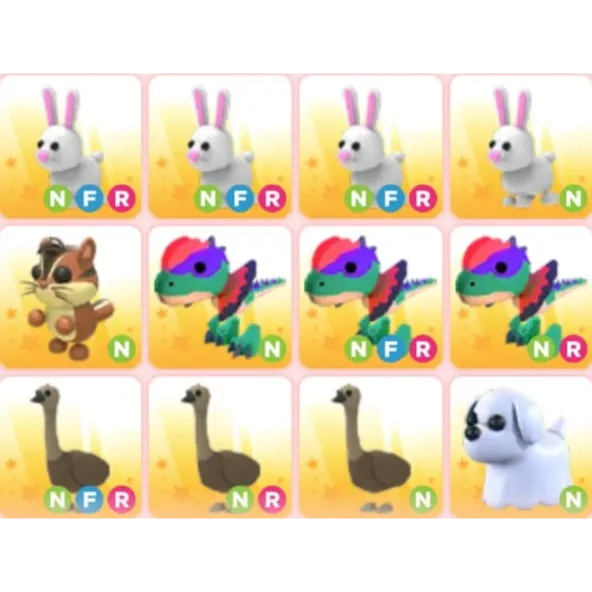 Adoptme Neon pets x12 - Roblox Game Items - Gameflip