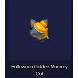 halloween golden mummy cat NR