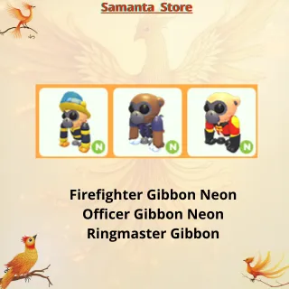 Firefighter Gibbon Neon Officer Gibb