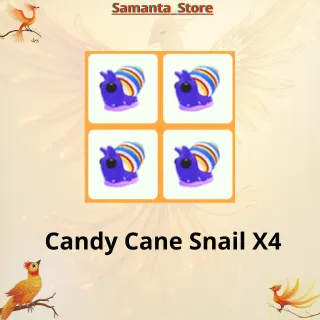 Candy Cane Snail X4