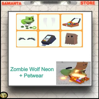 Zombie Wolf Neon +Petwear