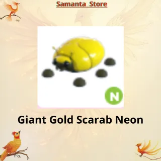 Giant Gold Scarab Neon