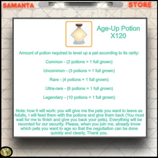 Age-Up Potion X120