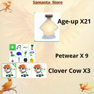 Age-Up X21 + Petwear X9 + Clover cow X3