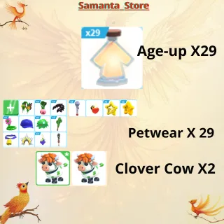 Age-up X29 + Petwear X29 + Clover Cow X2