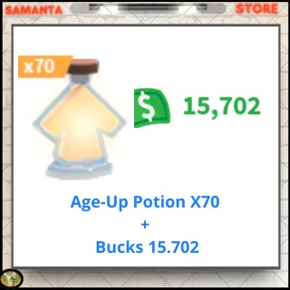 Age-Up Potion X70 +  Bucks 15.702