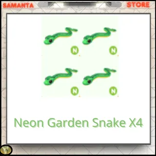 Neon Garden Snake X4