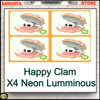 Happy Clam  X4 Neon Luminous