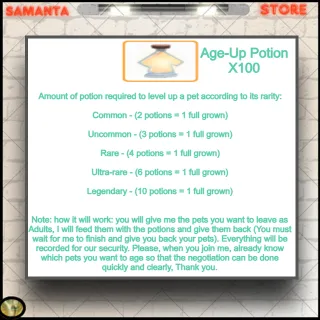 Age-Up Potion X100