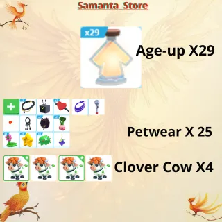 Age-Up X29 + Petwear X25 + Clover Co