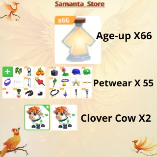 Age-up X66 + Petwear X55 + Clover cow X2