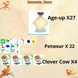 Age-up X27 + Petwear X22 + Clover Cow X4