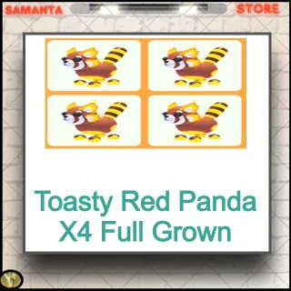Toasty Red Panda X4 Full Grown
