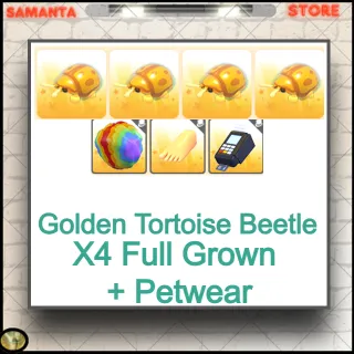 Golden Tortoise Beetle X4 Full Grown