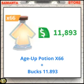 Age-Up Potion X66 +  Bucks 11.893