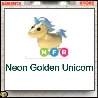 Neon Golden Unicorn 