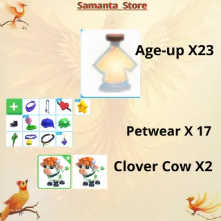 Age-up X23 + Petwear X17 + Clover Cow X2