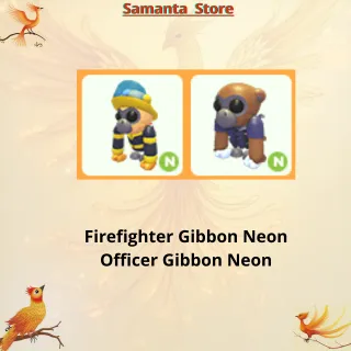 Firefighter Gibbon Neon Officer Gibb