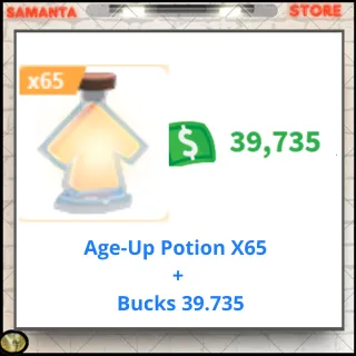 Age-Up Potion X65  +  Bucks 39.735