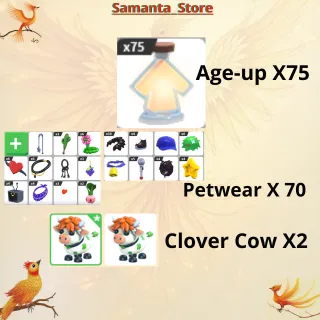 Age-Up X75 + Petwear X70 + Clover cow X2