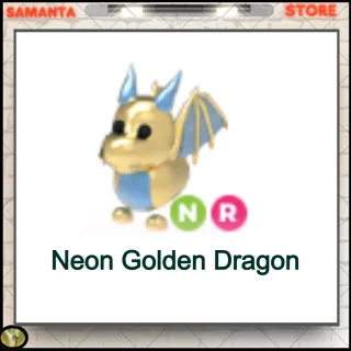 Neon Golden Dragon