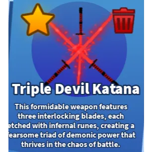 Triple Devil Katana - Blade Ball 