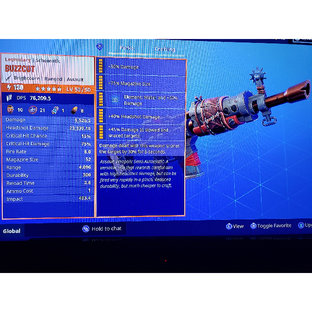 bundle 5x 130 buzzcut godroll - fortnite buzz cut best perks