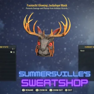 Glowing Jackalope Mask