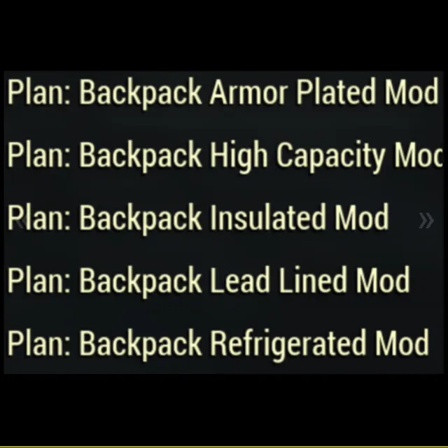 All 5 Backpack Mods 🎒 Fallout 76 Game Items Gameflip