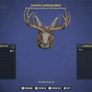 Fasnacht Jackalope mask