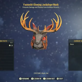 Glowing Jackalope Mask