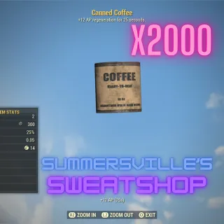 2,000 Canned Coffee