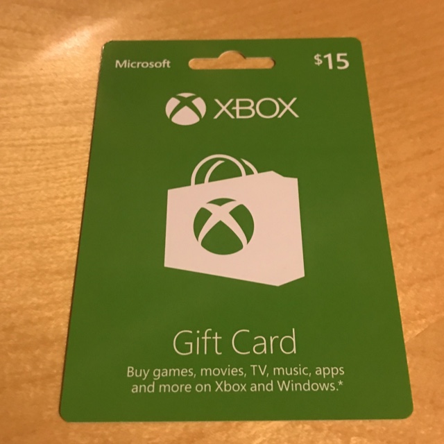 $15 xbox gift card