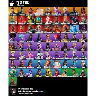 Fortnite Account 73 skins / PSN , XBOX , PC /